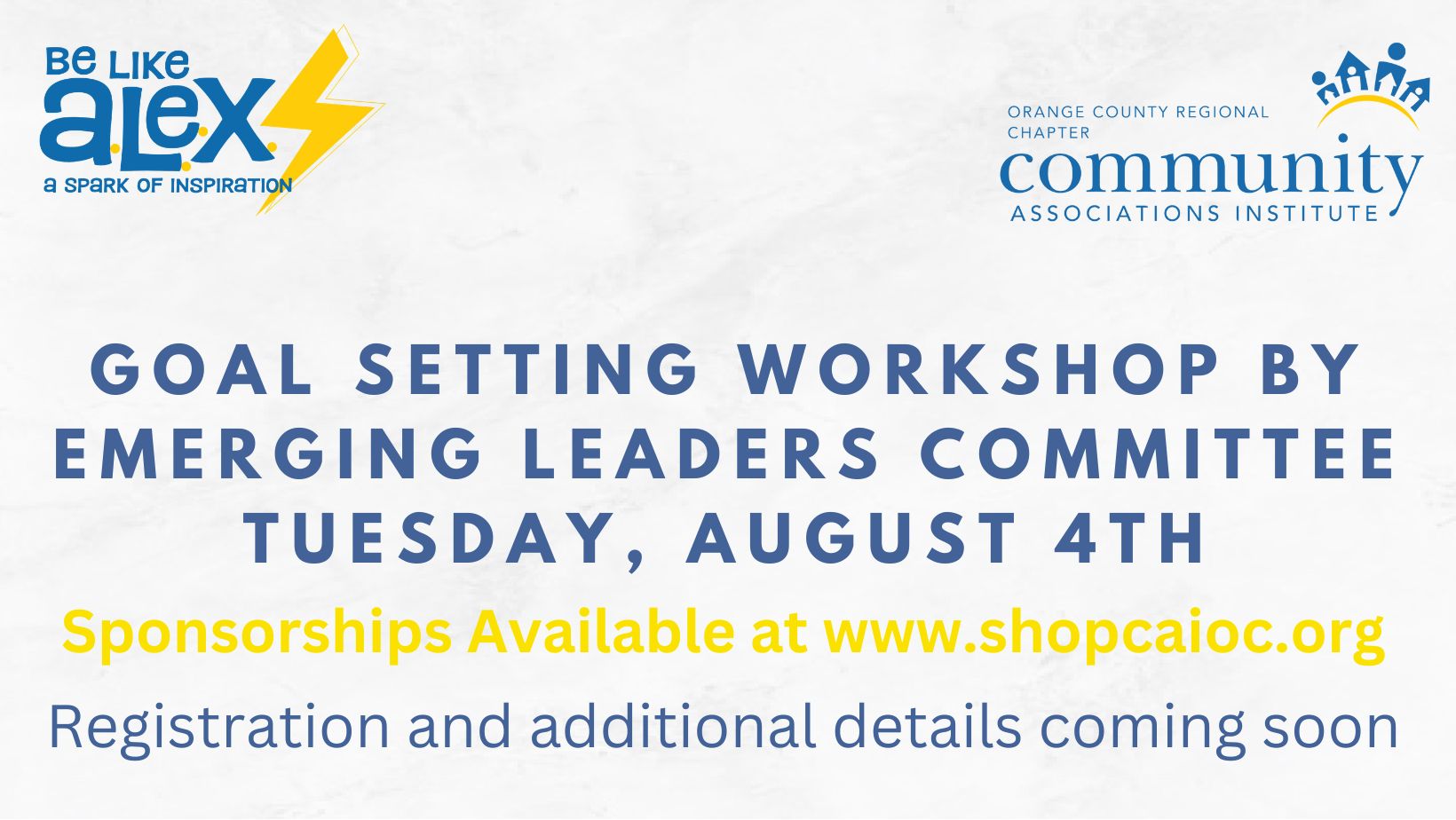 Goal Setting Workshop by Emerging Leaders Committee