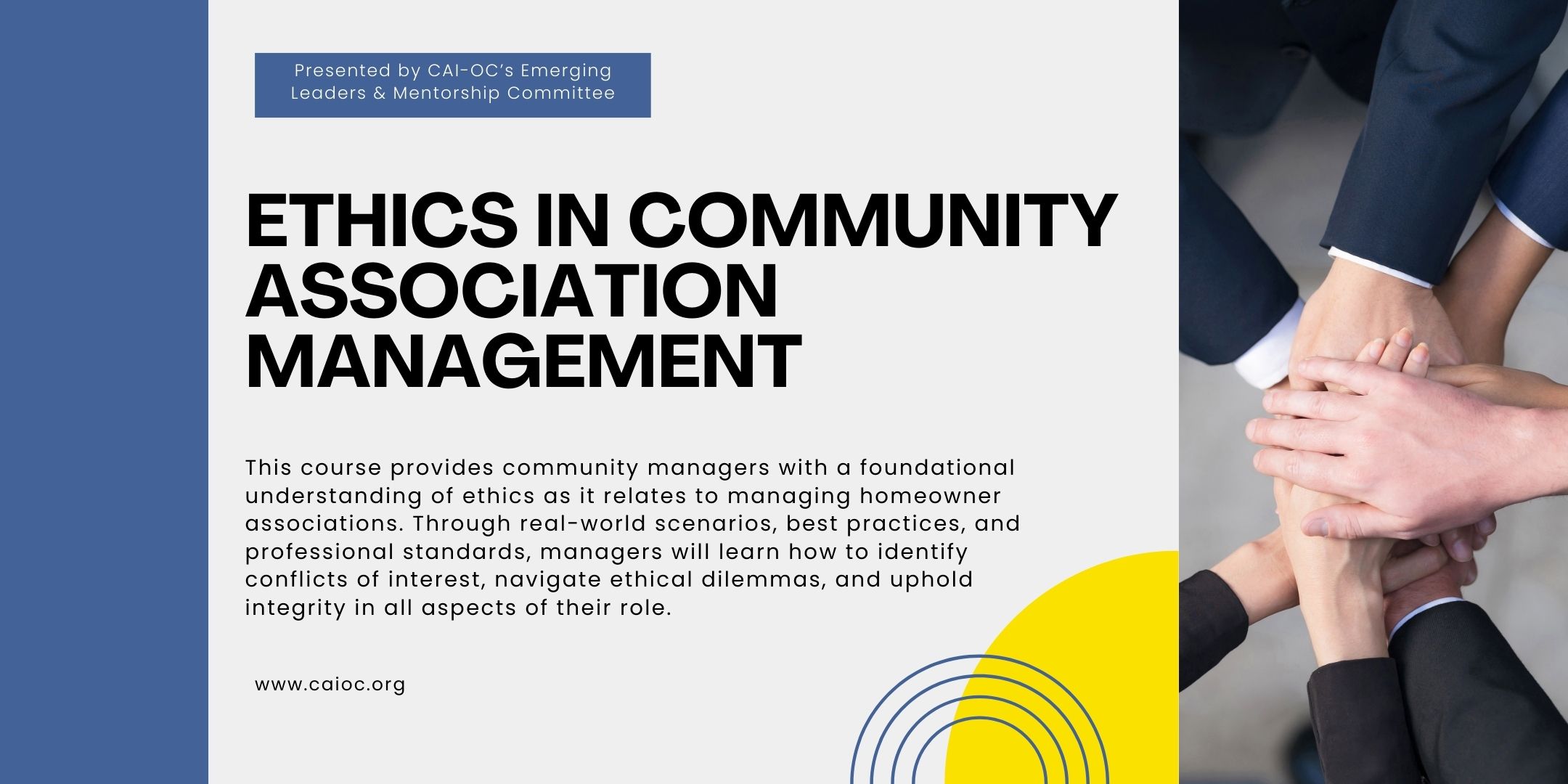 CAI-OC Ethics in Community Association Management 