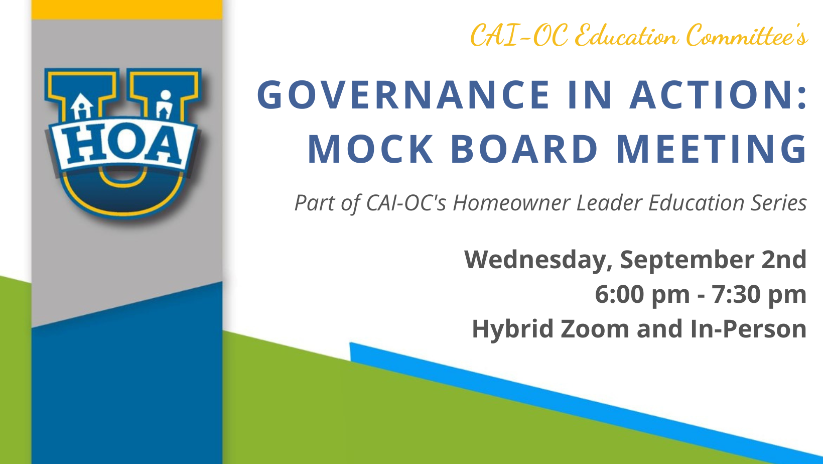 HOA U Bonus Course – Mock Board Meeting 