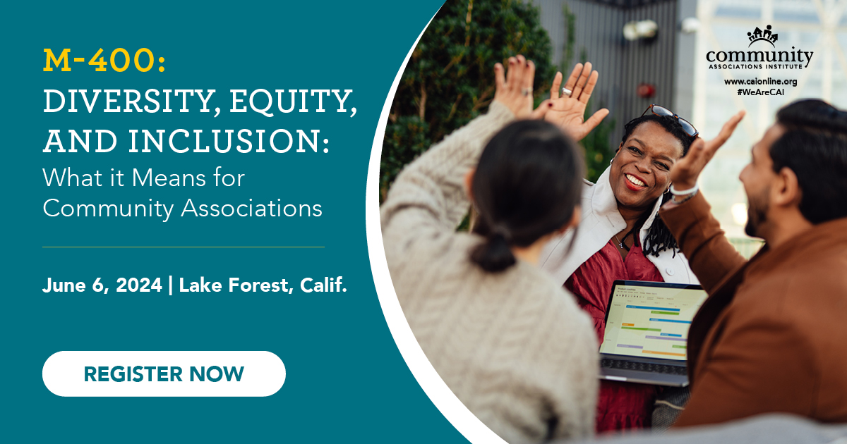M-400: Diversity, Equity, and Inclusion: What it Means for Community Associations