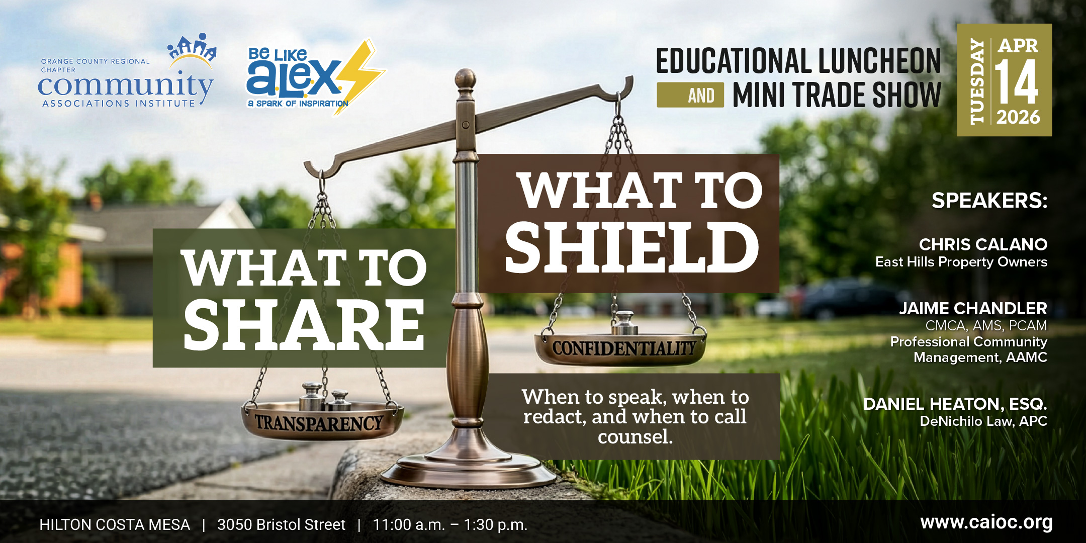 Educational Luncheon: What to Share, What to Shield